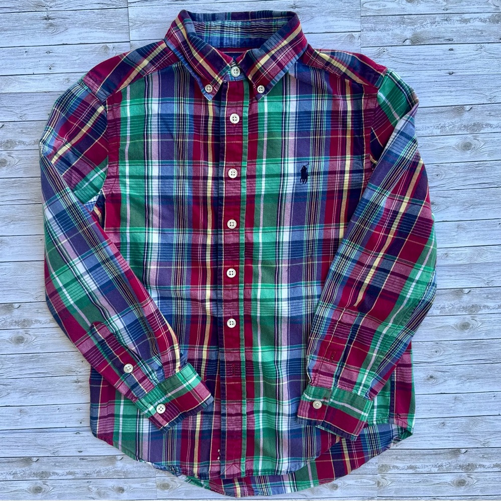 Boy’s Polo Ralph Lauren Plaid Button-Down Shirt